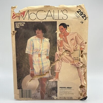 Jumpsuit Romper 14 McCalls 2921 Sewing Pattern UC VTG Easy Pants Shorts Learn - Image 1 of 3