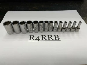 Herramientas a presión NUEVO 14 piezas 1/4" unidad métrica 6 puntos zócalo semi profundo conjunto adicional TMMSY - Imagen 1 de 9