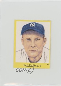 1989 The Official Hall of Fame Fun & Fact Sticker Book Stickers Red Ruffing HOF