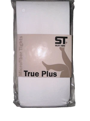 Sexy pantimedias de microfibra blancas sedosas talla grande 10/12 bajas de cadera Foto 1 de 2