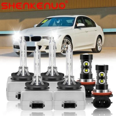 For 2009-2011 2012 2013 BMW 328i HID Headlight High Low Beam LED Fog Light Bulbs - Image 1 of 4