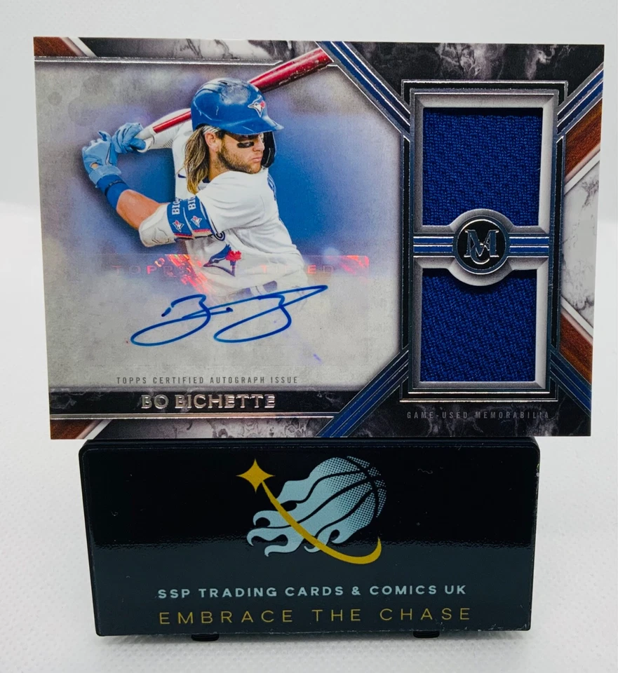 2022 Topps Museum - Swatches Dual Relic Auto Bo Bichette #SWDRA-BB1 Blue Jays - Image 1 of 2