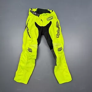 Troy Lee Designs GP Pants Youth 26 Neon Yellow Motocross MX BMX Racing Gear - Picture 1 of 15