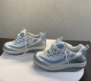 Sketchers Shape Ups Women's White/Blue Toning Walking Sneakers 11803 Size 10 - Picture 1 of 18