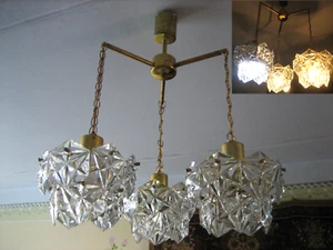 USSR Antique Crystal Chandelier Large Retro Vintage Old Light 1960s - Picture 1 of 19