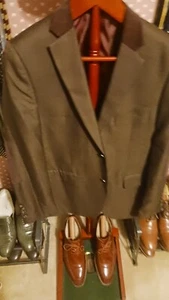 Custom Jacket With Corduroy Collar and Patch Elbow 41R - Picture 1 of 13