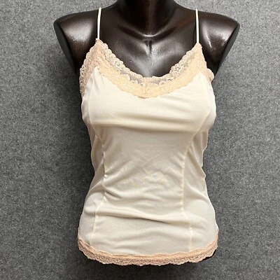 Camisola The Limited Vintage Y2K Para Mujer XS Marfil Satinado Encaje Forrada Hecha en EE. UU. Foto 1 de 4