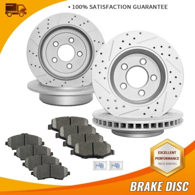 Front & Rear Brake Rotors + Disc Pads for 2008 - 2011 Dodge Nitro Jeep Liberty - Image 1 of 4