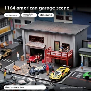 1:64 Car Garage Diorama | Japanese Bldg Parking Lot | Scene Display Model - Picture 1 of 29
