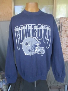 Felpa vintage anni 90 DALLAS COWBOYS, made in USA, Artex, taglia XL - Foto 1 di 11