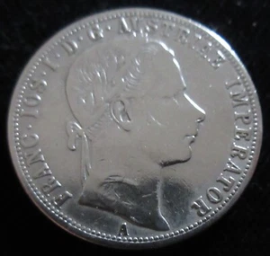 MDS AUSTRIA IMPERIO HABSBURGO 1 FLORÍN 1860 A "FRANZ JOSEPH I." PLATA #I - Imagen 1 de 2