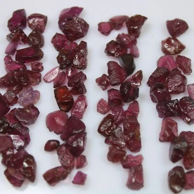 Natural Purple Garnet Rough Lot For Cutting Between 4-14 mm Size From Mozambique - Image 1 of 4