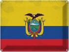 Blechschild Wandschild 30x40 cm Ecuador Fahne Flagge Geschenk Deko