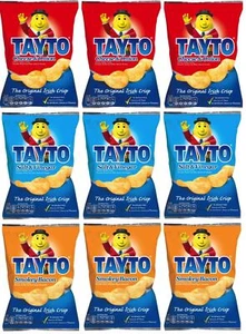 9 Beutel Tayto Variety Chips ( C & O; Speck; S & V ) je 35g / Gesamt: 315g - Bild 1 von 1