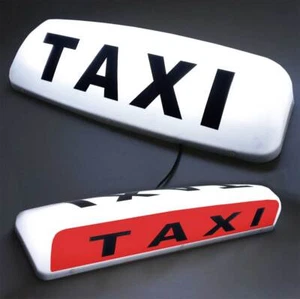 23" WEISSE MAGNETISCHE LED TAXI DACH LICHT SCHILD - TAXI METER TOPSIGN CAB SCHILD BOX - Bild 1 von 4