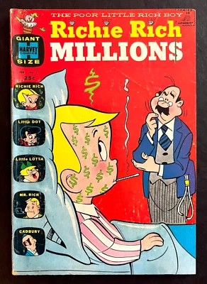 RICHIE RICH: MILLIONS #27 Giant 68 Pages LITTLE DOT + LITTLE LOTTA Harvey 1968 - Image 1 of 4