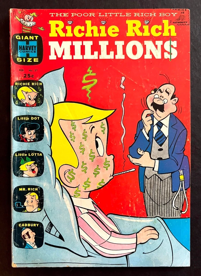 Richie Rich Millions #27 Giant 68 páginas Little Dot Little Lotta Harvey 1968 Foto 1 de 4