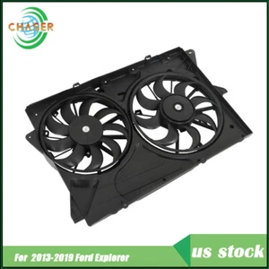 Radiator Condenser Fan For 2013-2019 Ford Explorer Flex Lincoln MKT - Foto 1 di 10