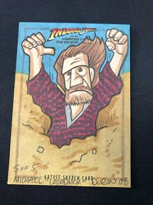 Topps Indiana Jones KOTCS Sketch Card 1/1 Crystal Skull Michael Locoduck Duron - Image 1 of 2