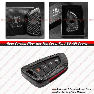 FUNDA LLAVERO FIBRA CARBONO REAL PARA TOYOTA GR SUPRA A90 A91 MK5 2020-2024 Foto 1 de 4