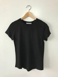 W056 NWT VINCE SHIRT TAIL CREWNECK WOMEN TEES SIZE M in BLACK $68 - Picture 1 of 5