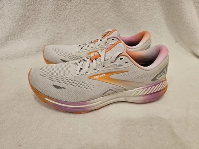 Brooks Adrenaline GTS 23 Womens 11.5 Shoes Running Gray Pink Sneaker 1203811B117 - Image 1 of 4