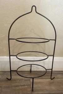 Vintage 3-Tier Serving Stand Pie Stand  Colored Metal Party Decor 20" Tall - Picture 1 of 8
