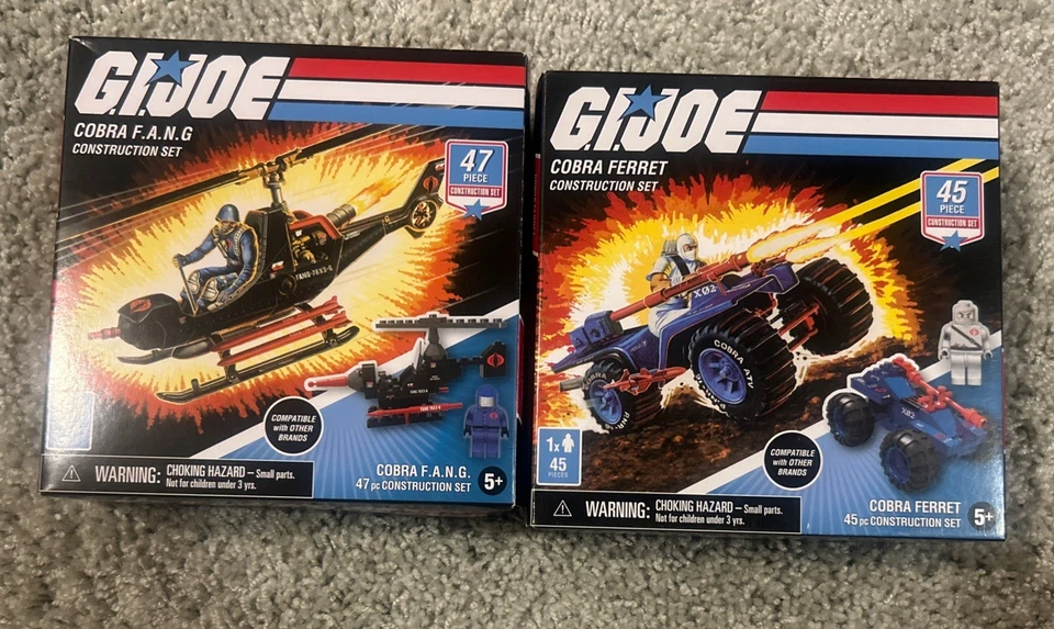 G.I. Joe Construction Cobra Fang & Cobra Ferret Lot of 2 New Sealed - Image 1 of 4