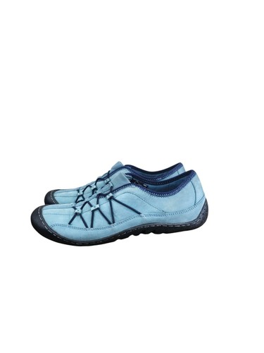 Mocassino donna Clarks Springers slip on in pelle blu taglia 7