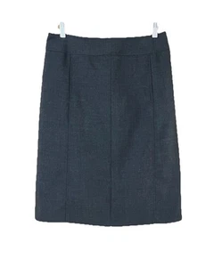 J CREW Skirt 12 Charcoal Gray Wool Blend Lined Straight Fit Stretch Professional - Picture 1 of 23