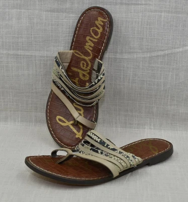 Sandalias Sam Edelman GWENNIE con tiras para mujer 6,5 M marrón tostado patrón de serpiente usadas en excelente estado  Foto 1 de 4