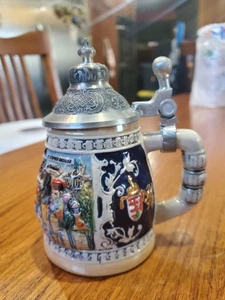Vintage MINI sörös korsó beer stein Hungry Budapest wrap around stEIN - Picture 1 of 12