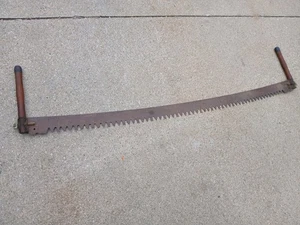 Vintage Two Man Logging Timber Crosscut Saw 5 1/2' Long Blade - Picture 1 of 8