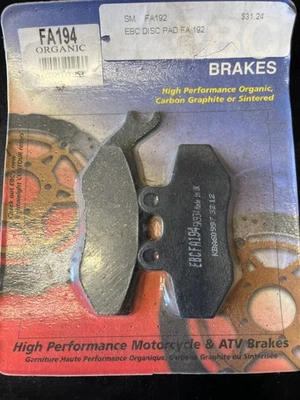 EBC Brake Pads FA194 ORGANIC F&R APRILIA/ BETA/ GAS GAS/PUEGEOT/PIAGGIO 1999-14 - Image 1 of 2