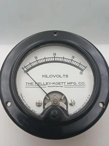3 1/2" Kelley-Koett 0-90 Kilovolt New w/o Box Vintage Panel Meter M140 - Picture 1 of 4