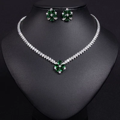 Juego de collar y pendientes de novia Swarovski circonitas Foto 1 de 4