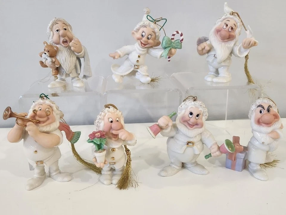 Disney Lenox Snow White & the Seven Dwarf's Ornament Set of 7 Dwarfs - Image 1 of 4