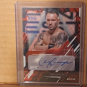 Colby Covington 2025 Finest Red Black Vapor Finest Autograph #8/10 - Picture 1 of 3