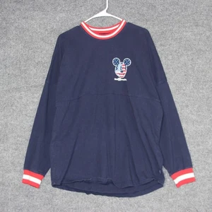 Authentic Disney Spirit Jersey Unisex Large Blue US Pride Patriotic Mickey Mouse - Picture 1 of 7