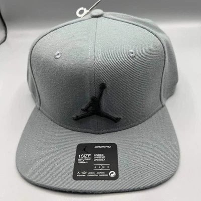 Boné Air Jordan Pro masculino cinza bordado logotipo jumpman Snap Back novo - Imagem 1 de 4