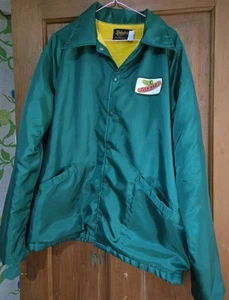 VTG Dekalb Seed Swingster L Heavy Lined Nylon Green Farmer Jacket - Picture 1 of 6