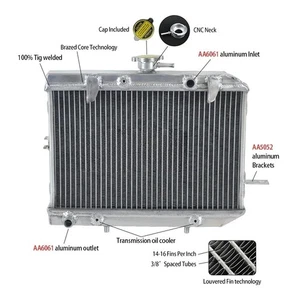 Aluminum Radiator For Honda Rincon 650 / 680 TRX650F 2003-2005 TRX680F 2006-2017 - Picture 1 of 6