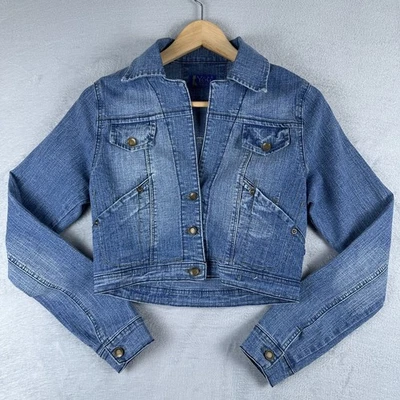 Chaqueta vaquera corta You New Line para mujer talla 30 con cuello azul Foto 1 de 4