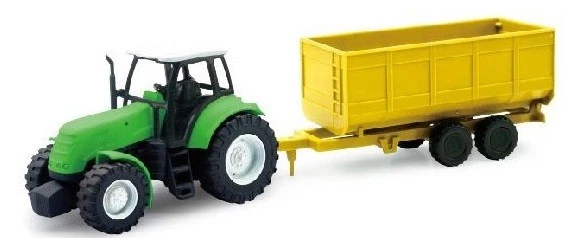 NEWRAY, Trattore verde con cassone ribaltabile giallo, 1/32,  NEW05685C - Immagine 1 di 1