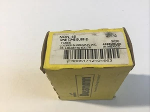 Bussmann Fuses NON-15 W36 New Box Of 10. - Picture 1 of 2