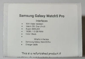 Samsung Galaxy Watch5 Pro, Black - Photo 1 sur 6