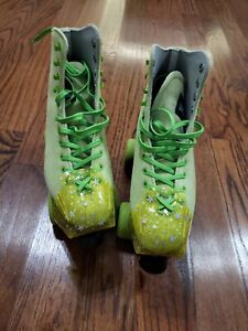 Sure-Grip Boardwalk Outdoor Skates Lime Green Mens 7 / Womens 8 - WITH EXTRAS