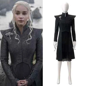 Game of Thrones 7 Daenerys Targaryen Costume Cos Mother of Dragons Halloween - Picture 1 of 8