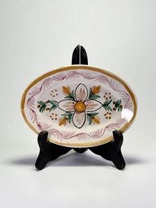 HB HENRIOT QUIMPER SMALL OVAL Trinket Dish / Plate ~ Signed - Picture 1 of 3
