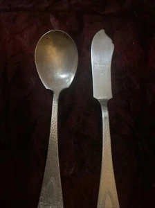 SET Sugar & Jelly Flatware ROGERS INT'L silverplate: HERALDIC pattern: - Picture 1 of 6